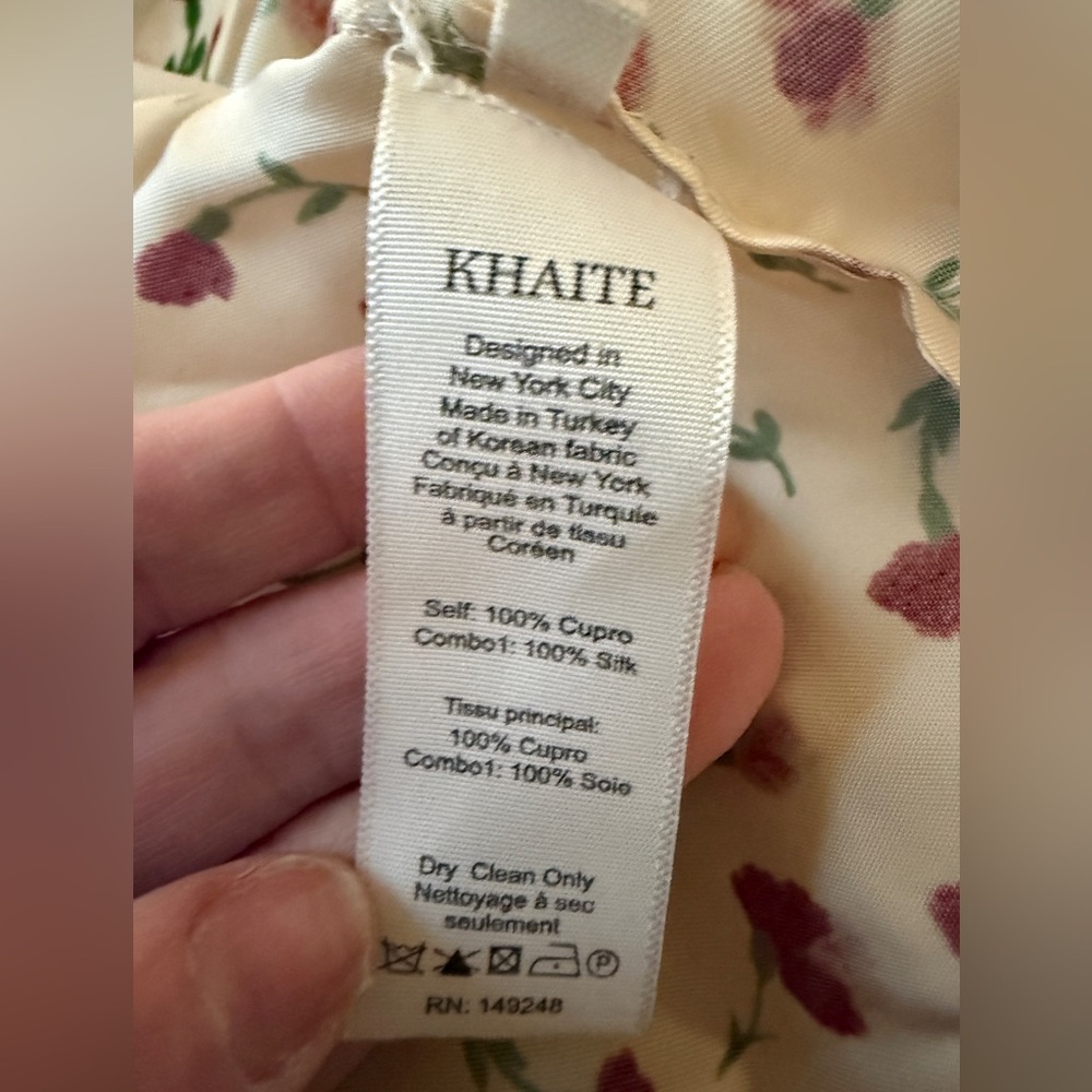 KHAITE Argo Floral Blouse EUC - Picture 6 of 6